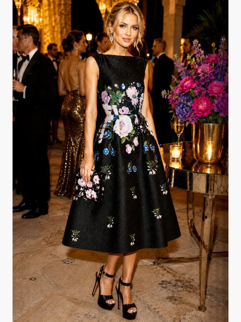 OSCAR DE LA RENTA Embroidered fil coupé cloqué dress Size 4 NEW